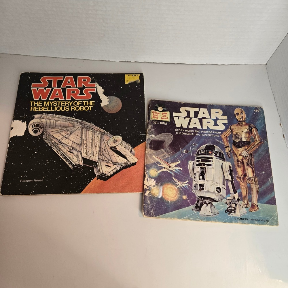 Star Wars Vintage Kids Paperback Books Lot of 2 70s 1979 No Record